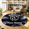 Round Rug Custom NameRammstein Pattern Non Slip Carpet Home Floor Decor