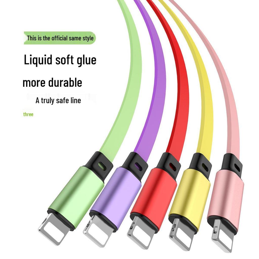 Macaron Retractable 3-in-1 Charging Cable with Double-Sided Logo - Creative Gift and Hot-Selling Mobile Accessory.