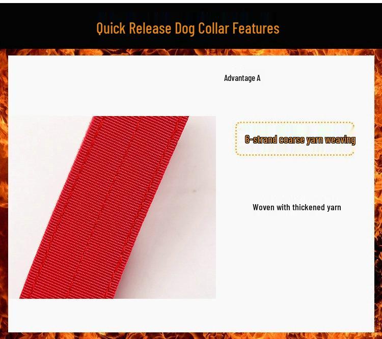 Nylon Wear-Resistant Adjustable Dog Collar for Medium To Large Dogs - Tactical Outdoor Training Collar