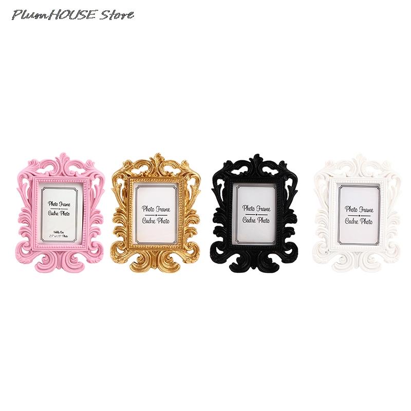 Decorative Flower Retro Photo Frame Wedding Home Decor Desktop Picture Frame Classic Baroque small photo frame