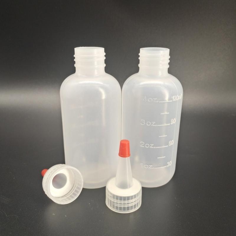 Portable Travel Liquid Dispenser Bottles Refillable Leakproof Squeeze Bottle Applicator Bottle with Tip Empty Container