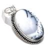 Dendrite Opal Gemstone 925 Steling Silver Jewelry Pendant 2.25" C3d79