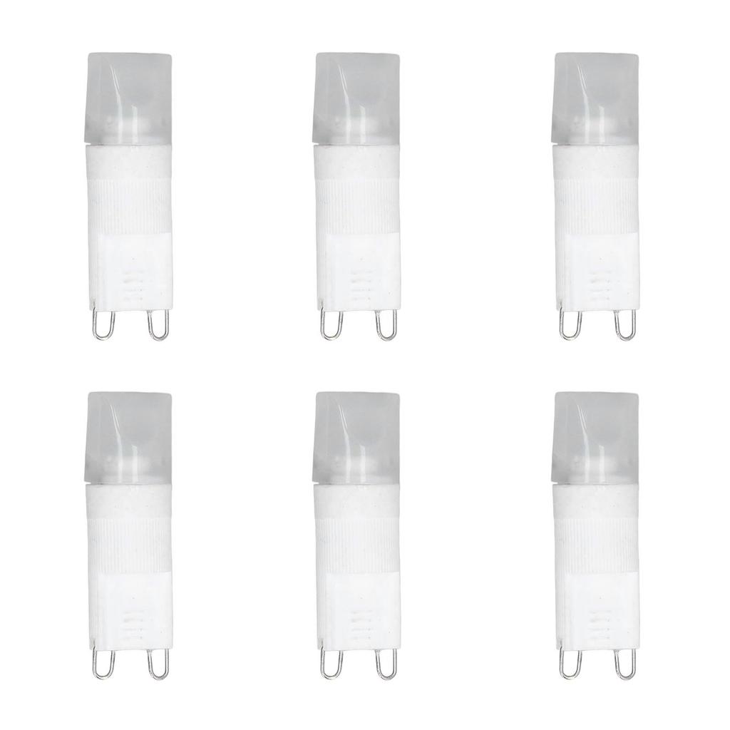 6pcs G9 LED Bulb Energy Saving General Standard Interface 360 Degrees Heat Dissipation Cold White Light