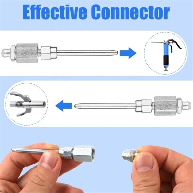 Needle Dispenser Detachable Injector for Tight Spaces Rubber Joint Nipple Straight Nozzle Coupler Grease Tool Accessory