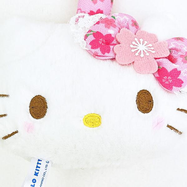 Sanrio Hello Kitty Sakura Kimono Face Tag Mascot Pink