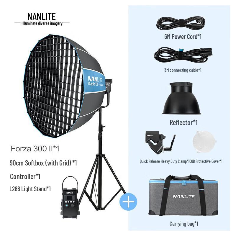 NANLITE Forza 300 II & 300B II LED Video Lights