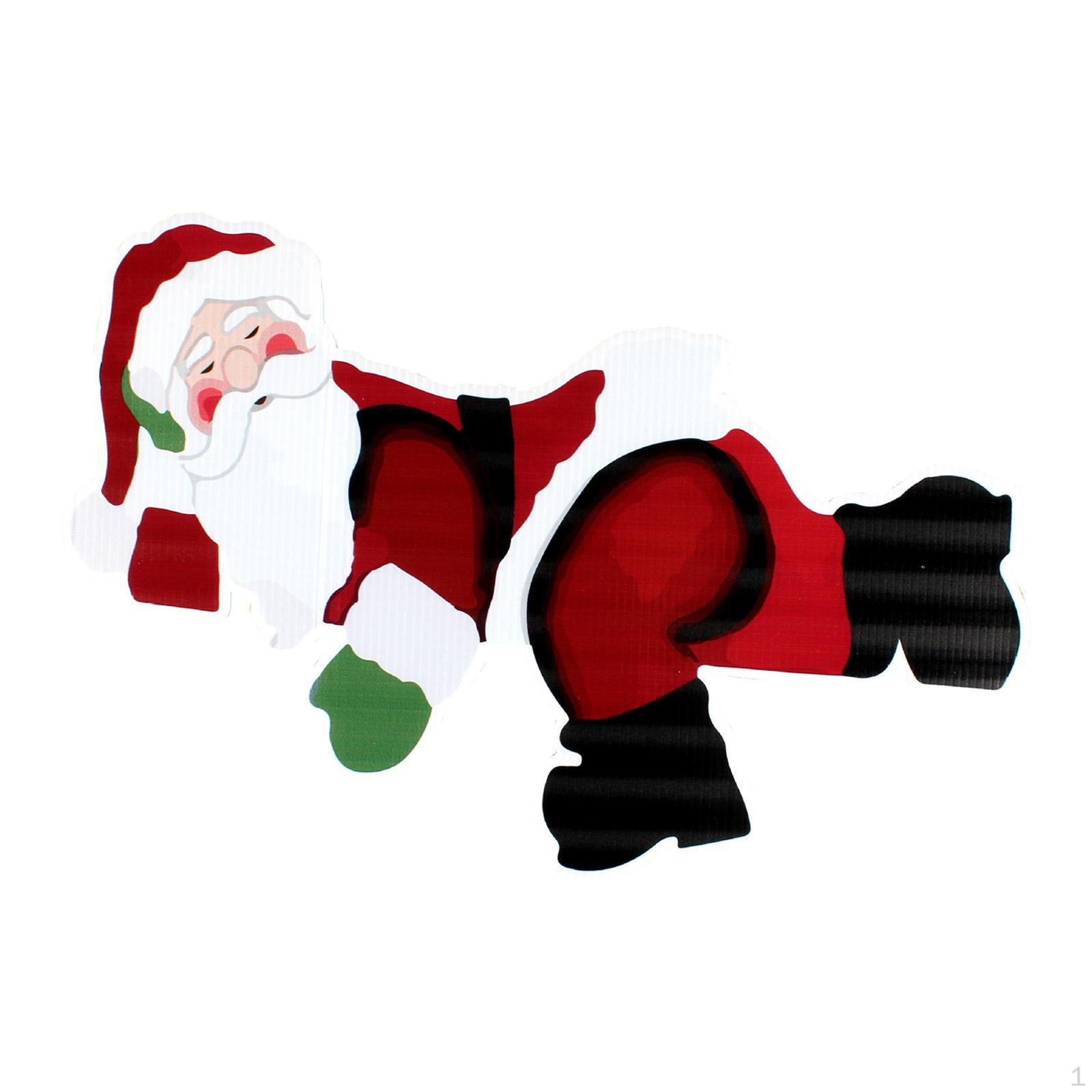 

Рождественское украшение-подглядыватель на забор, садовая табличка, орнамент, 2D, подарок, простой, милый, креативный