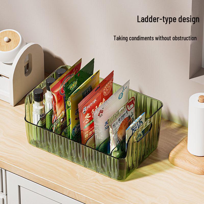 Detachable Kitchen Condiment Organizer: Desktop Seasoning Rack with Storage for Soy Sauce and Vinegar