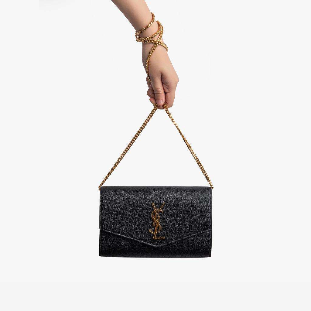Saint Laurent Uptown Wallet On Chain Nero Women Shoulder_bags Black 607788-1GF0J-1000