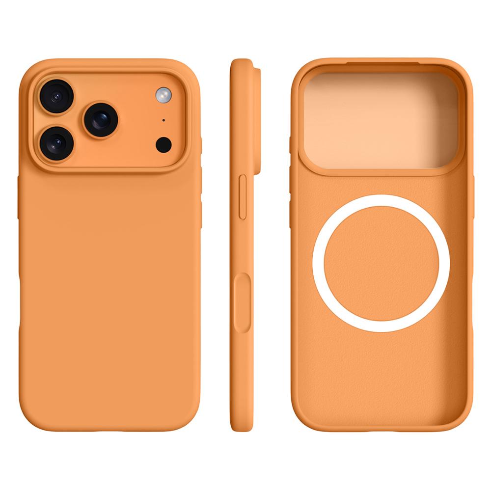 For iPhone 17 Pro Case Compatible with MagSafe Ultra Thin Liquid Silicone + PC Phone Cover