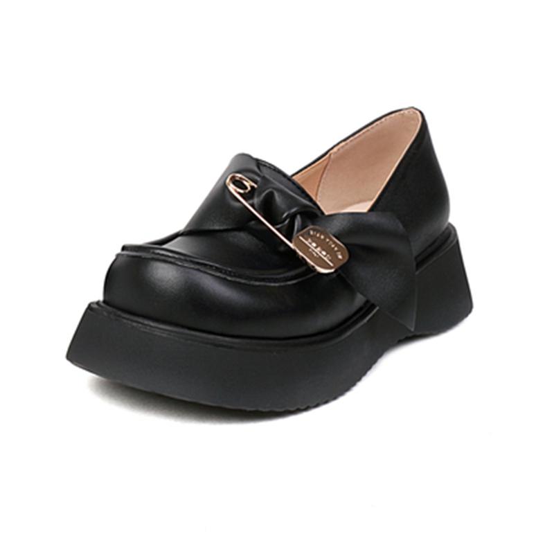 Newest British Style Children Leather Shoes Girls Princess Black Breathable Flats Baby Toddler Casual Loafers Student Kids C 39
