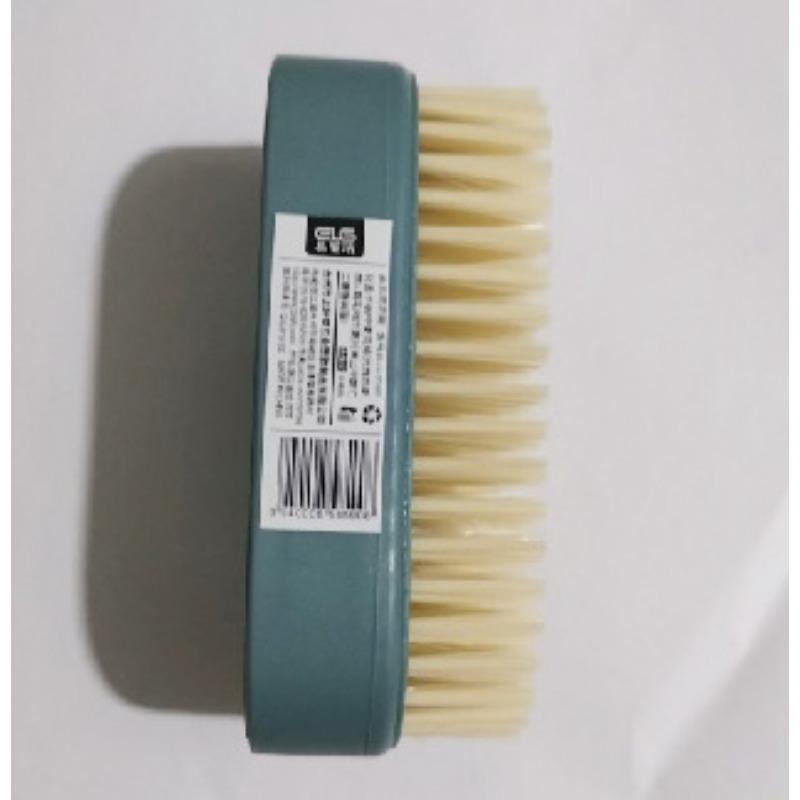 

Круглая ручная щетка для обуви, бытовая щетка для стирки, тонкая и мягкая щетка для свитера, овальная полая щетка для химчистки зелёный