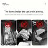 New Multifunctional Car Trash Can with Lid Button Hanging Storage Bin for Wet and Dry Use Car Interior Accessories Organizer Box