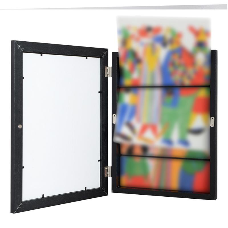 Flip Photo Frame Creative Solid Wood A4 Art Picture Frame Display Stand Oil Painting Frame DIY Children s Exhibition of Painting