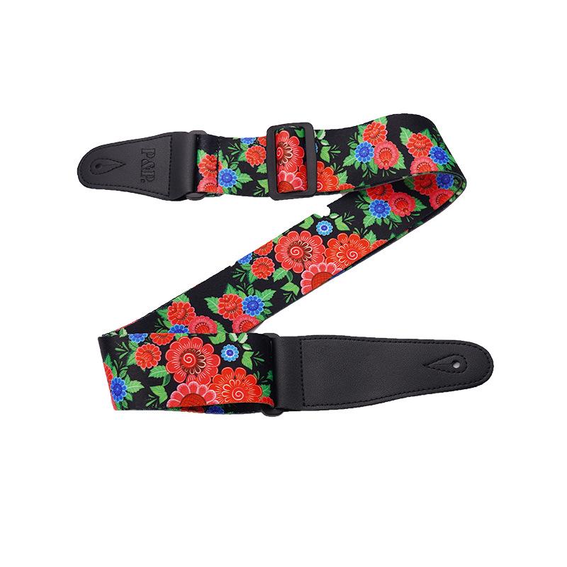 PP Widened PU Leather Guitar Strap - Electric & Classical Folk Style, Personalized Crossbody Design
