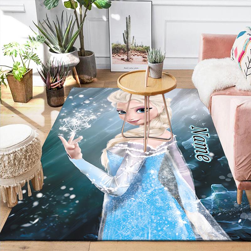 Custom 1Pc Elsa'S Frozen Fantasy Rug Office Carpet Indoor Outdoor Entrance Doormat Nonslip Soft And Comfortable Living Room D91664