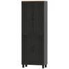 Freestanding Kitchen Cupboard, 4-Door Storage Cabinet with Adjustable Shelves, Modern Kitchen Pantry, 170cm, Black