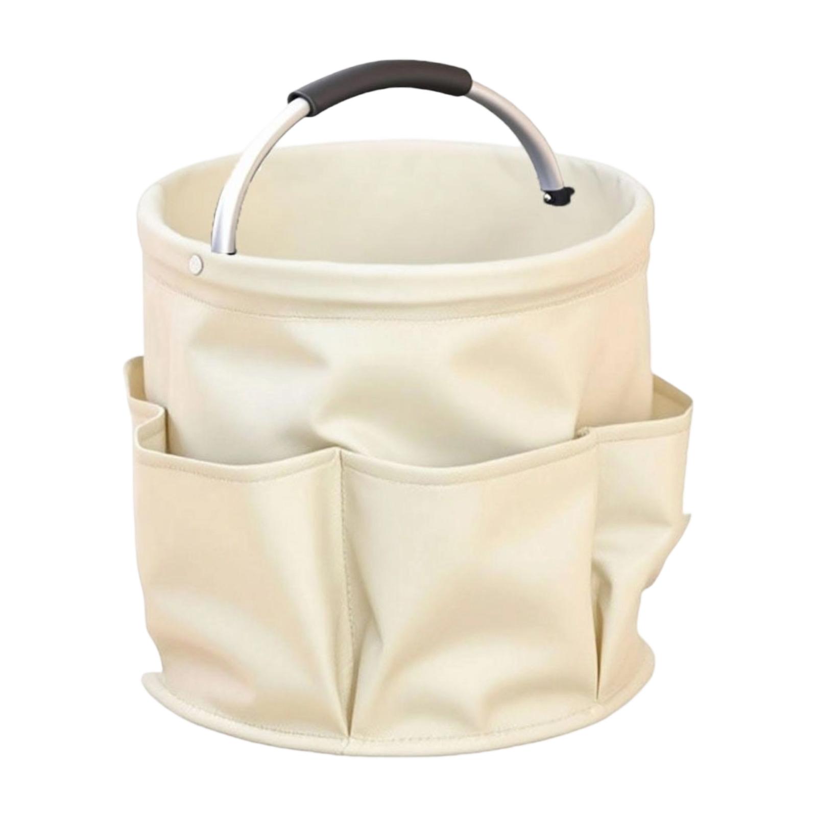 

Outdoor Camping Picnic Basket with Multiple Exterior Pockets Durable Handle and Drawstring Closure for Easy Storage and Transport