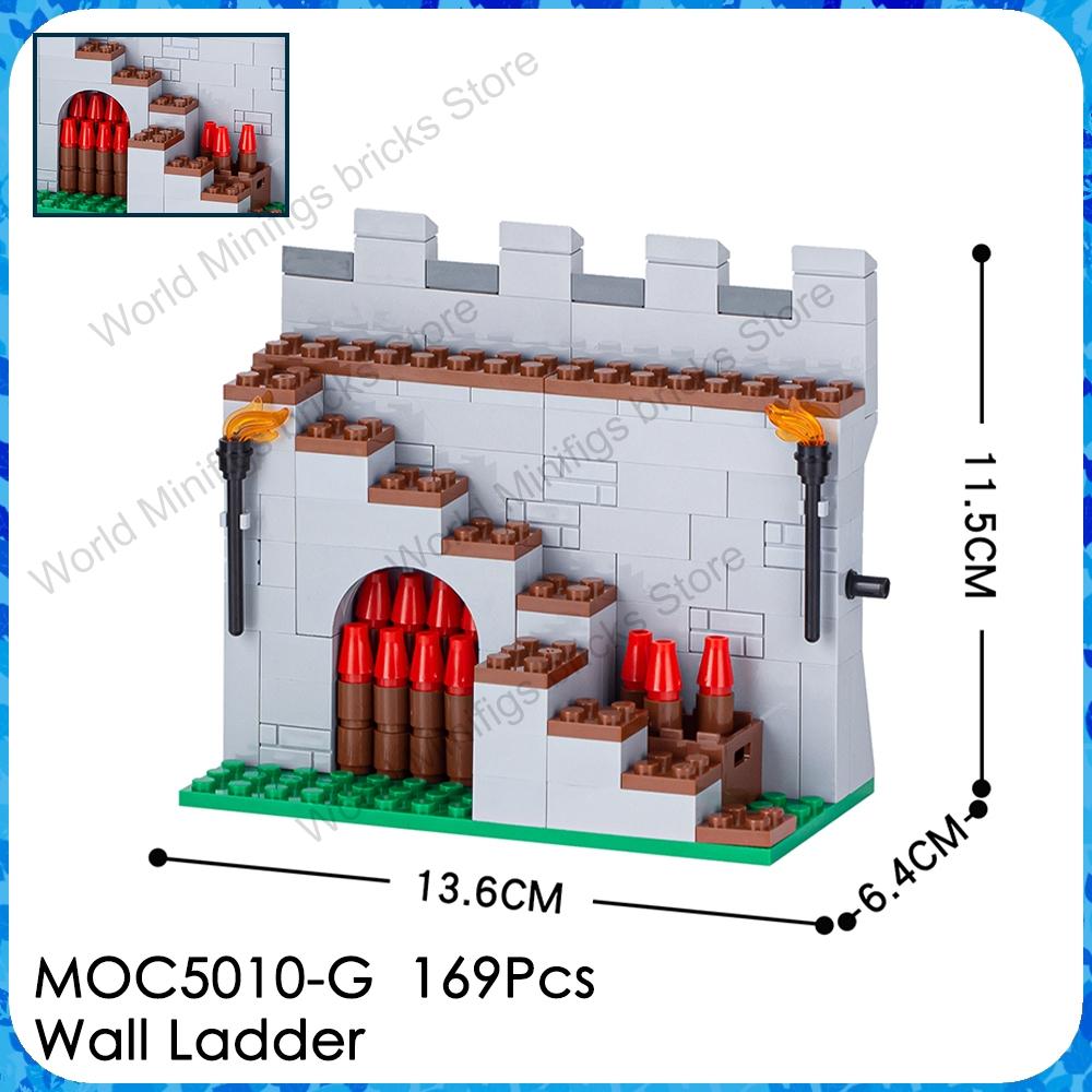 MOOXI MOC Medieval Military Castle Bricks Gate Wall Catapult Ship Building Blocks Set Assembly Toys For Children Adults DIY Gift
