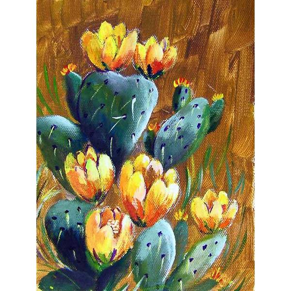5D Diy Cactus Flower Diamond Painting Plant Diamond Embroidery Flower Cross Stitch Rhinestones Mosaic Kit Handicraft Home Decor
