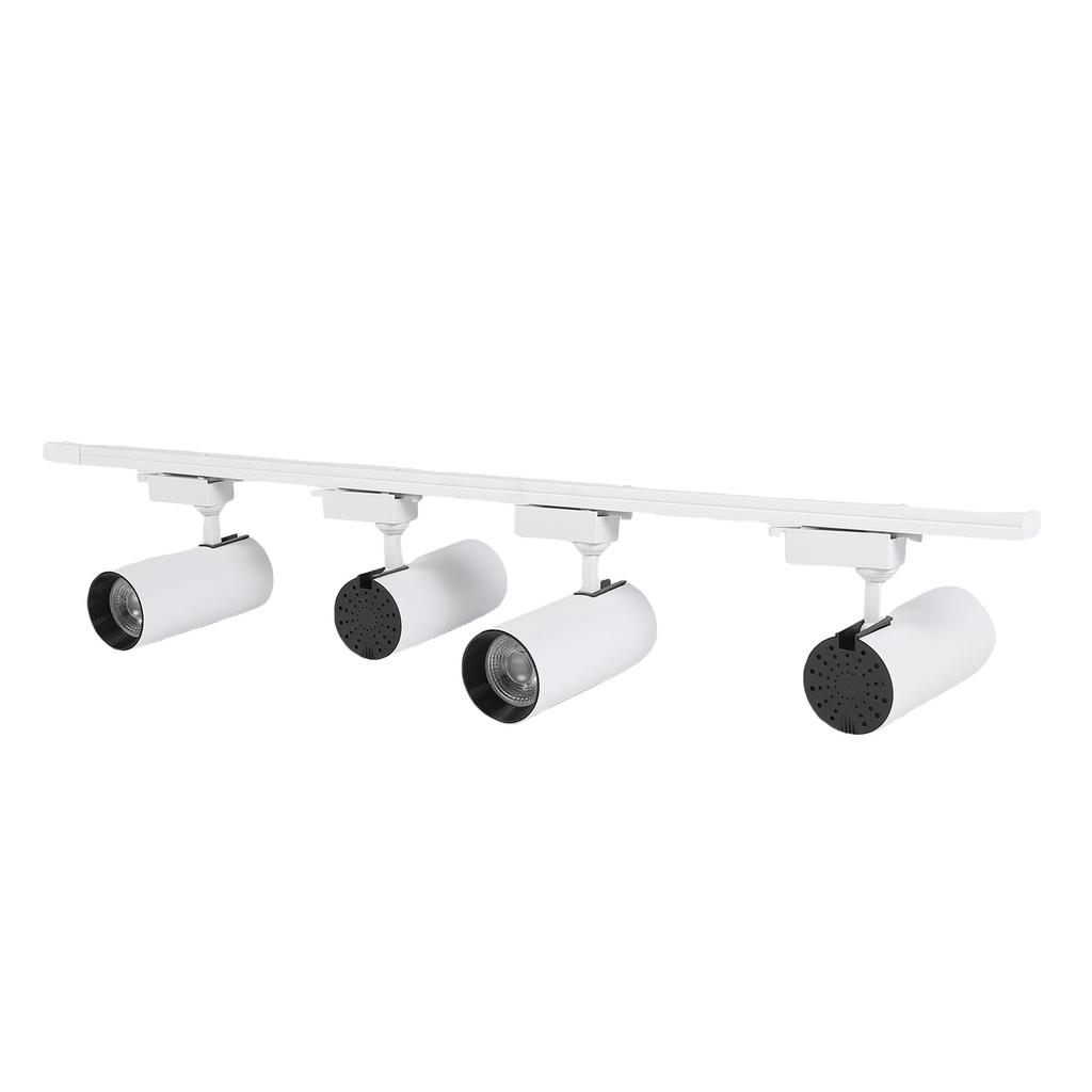 LED 4 Light Track Lighting Kit 30W 6000K COB Ceiling Spotlight LED Track Light Fixture for Kitchen Living Room Bedroom