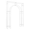 7.87ft Wedding Arch Ceremony Square Metal Balloon Stand Garden Arbor Frame for Birthday Party Background Decorations