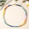 Colorful Neck Choker Bohemian Style Rainbow Necklace Luxurious Women's Beaded Necklace  Daily