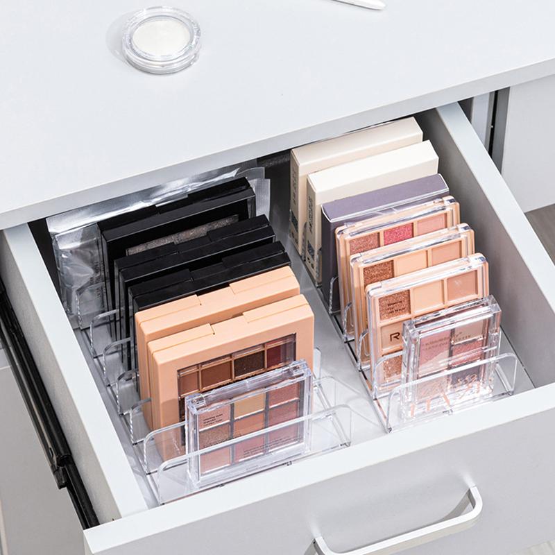 Makeup Organizer Desktop Multi-cell Display Box Makeup Blush Kosmetikk Hylle 7-roms plast øyenskyggebrett Oppbevaringsboks
