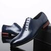 Classic High End Party Dress Shoes Lightweight Men's Casual Leather Walking Shoes Fashion Lace-Up Wedding Pointed Toe Shoes