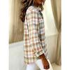 Plus Size, Plus-size Fashion Long-sleeve Lapel Casual Plaid Print Shirt