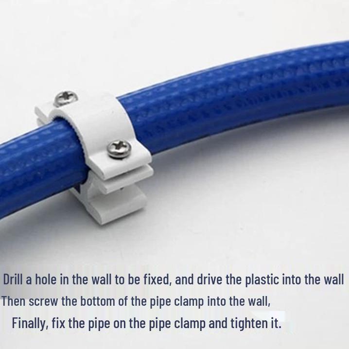 1216 Aluminum-Plastic Water Pipe Clamp - Wall-Mounted Fixing Clip for Bathroom Accessories, Hot Selling, 14mm