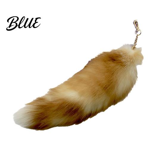 Rotatable Lobster Clasp Keychain Extra Large Fake Fox Tail Oversized