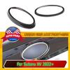 Carbon Fiber For 2022+ Subaru XV Front Rear Car Logo Emblem Badge Ring Cover ABS