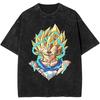 2026 New Classic Dragon Ball Z Washed Cotton T Shirt Unisex Goku Print Short Sleeve Streetwear Top