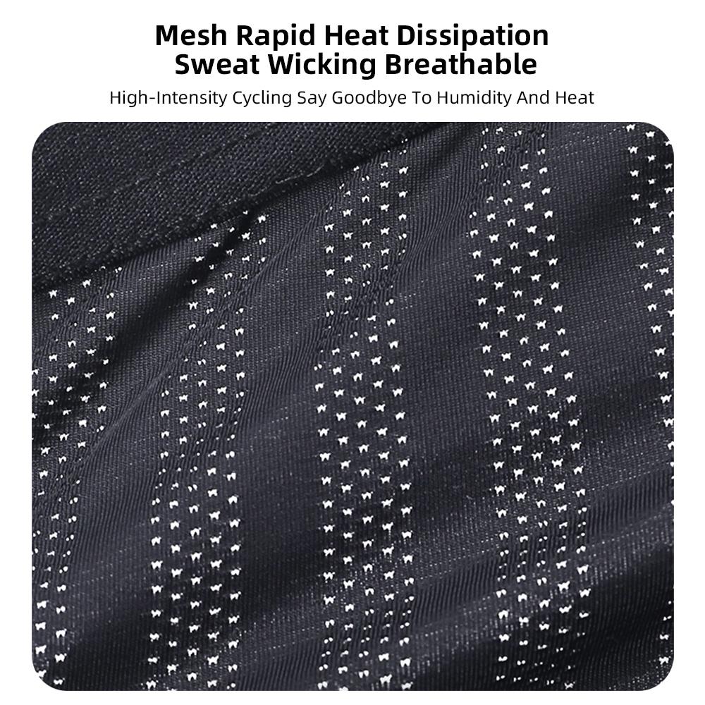 Herrvadderade cykelshorts Andningsbara Snabbtorkande Elastiska Bekväma För Långdistansväg Och