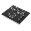 RV Gas Cooktop 1.8Kw 3 Burners Tempered Glass Gas Cooktop LPG Gas Stove Electronic Pulse Ignition Gas Hob for Boat