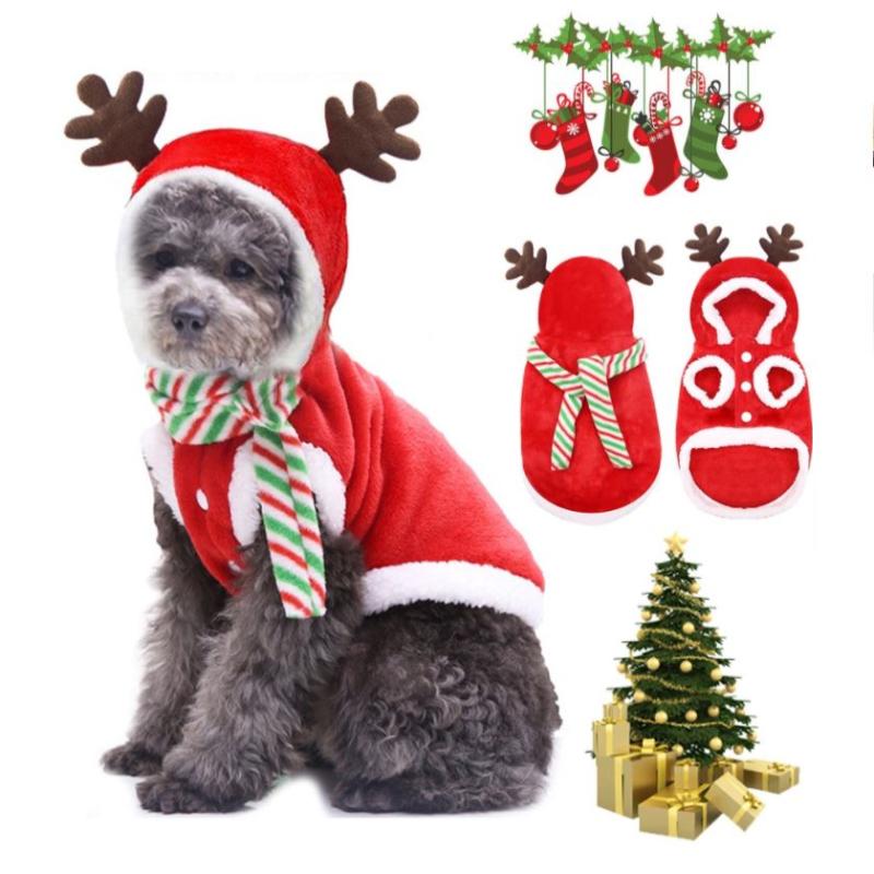 Festive Warm Cozy Soft Cozy Winter Clothes Cute Christmas Pet Attire Cozy And Stylish Pet Outfit For New Year Flannel Outfit