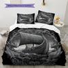 Viking Longship Pattern Bedding Home Decoration Birthday Gift (1 * duvet cover + 2 * pillowcase, without core)