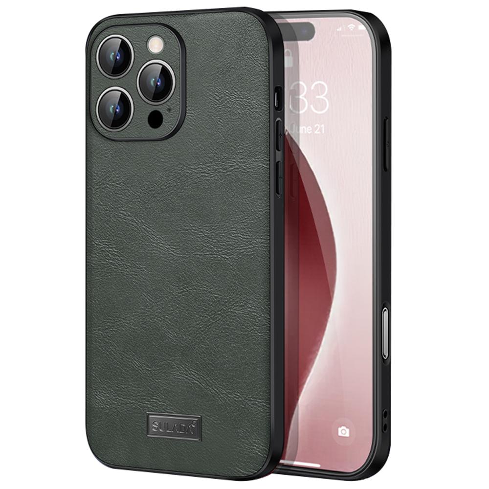 SULADA For iPhone 16 Pro Max Case PU Leather+TPU+PC Back Phone Cover