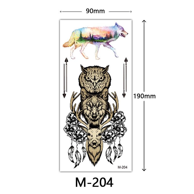 Waterproof Three-Dimensional Color Print Tattoo Sticker, Butterfly Flower Animal Tattoo