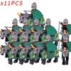 Mittelalterlicher Ritter Lord Rohan Krieger Helm Schild Waffe Rüstung Zubehör Königliche Garde Figuren Bausteine Kinderspielzeug Geschenke