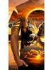 Men'S Digital Print T-Shirt, Men'S T-Shirt, Sunset And Flying Eagle Pattern, Casual Wear to Show Off Unconventional Style, Seeking Uniqueness, Cool,