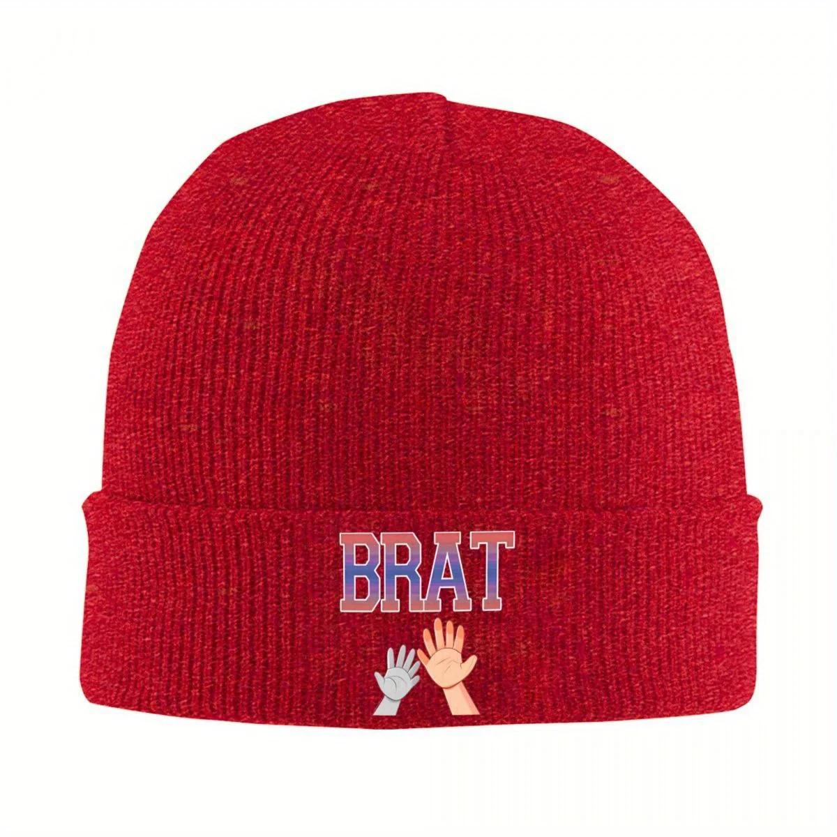 New Brat Rave Knitted Hat Womens Unisexs Skullies Beanies Autumn Winter Hats Charli XCX Album Crochet Cap