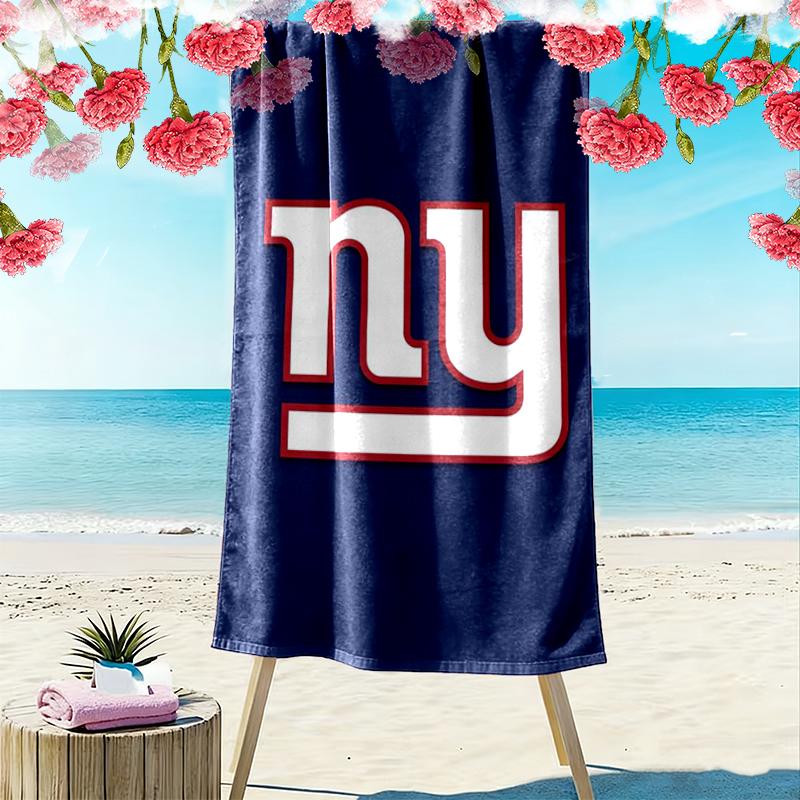 New York Giants Print Beach Towel, Large Soft Quick Dry Towel for Beach Camping Swimming
