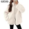 Women's Vintage Casual Solid Color Print Autumn Winter Long Sleeve Jackets & Coats