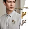 Three-Dimensional Design Flower Holder Pin Vintage Lapel Jewelry  Spring Fashion Styling