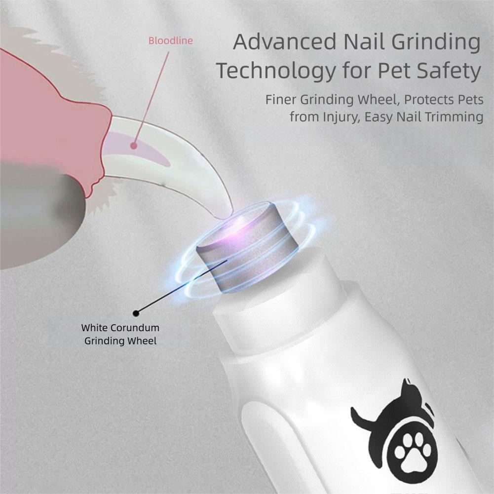 Pet Nail Grinder,3 Speed Rechargeable Cat Nail Trimmer,Electric Nail Clippers,Portable Painless Dog Nail Cutter For Dogs Cat