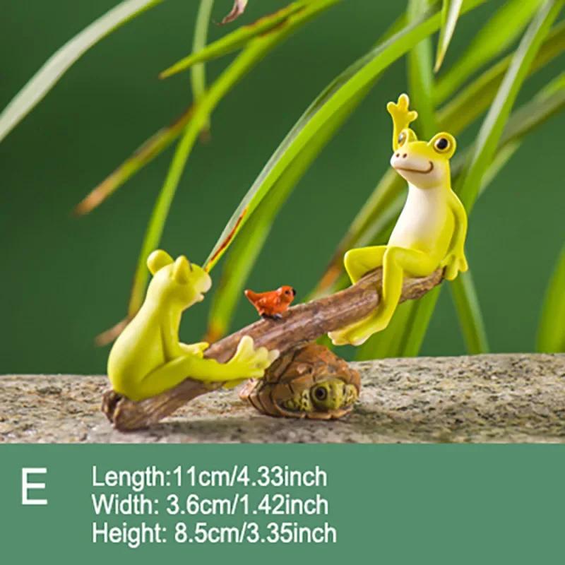 Lustige Froschfiguren aus Kunstharz für Innendekoration zu Hause, Badezimmer-Innendekorationszubehör, personalisiertes Geschenkobjekt, Gartendekor