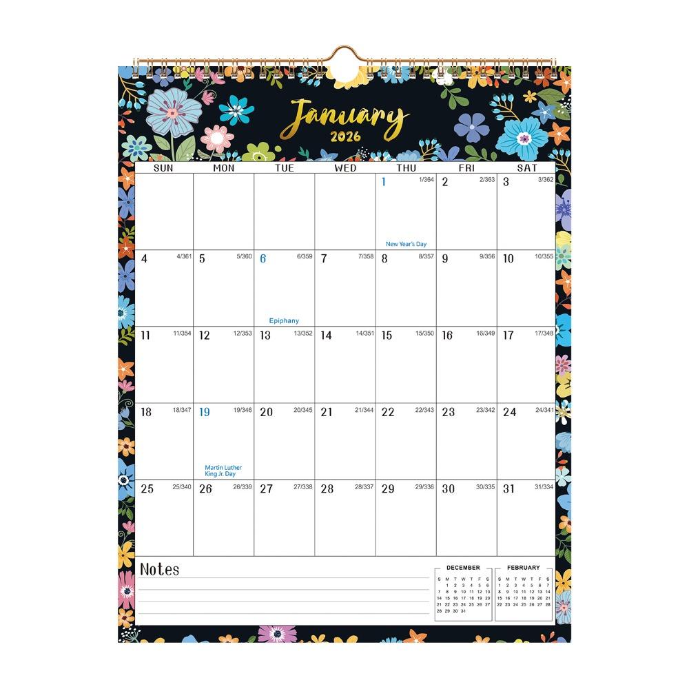 18-Month Monthly Calendar Spiral Binding Hanging Calendar New Wall Calendar Home Use