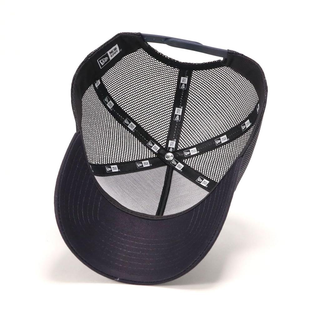 New Era 9FORTY Trucker Mesh Cap Navy Blue with Black Exclusive To and A Stylish Streetwear Perfect for Travel and Sun A Great A-Frame (14666237,
